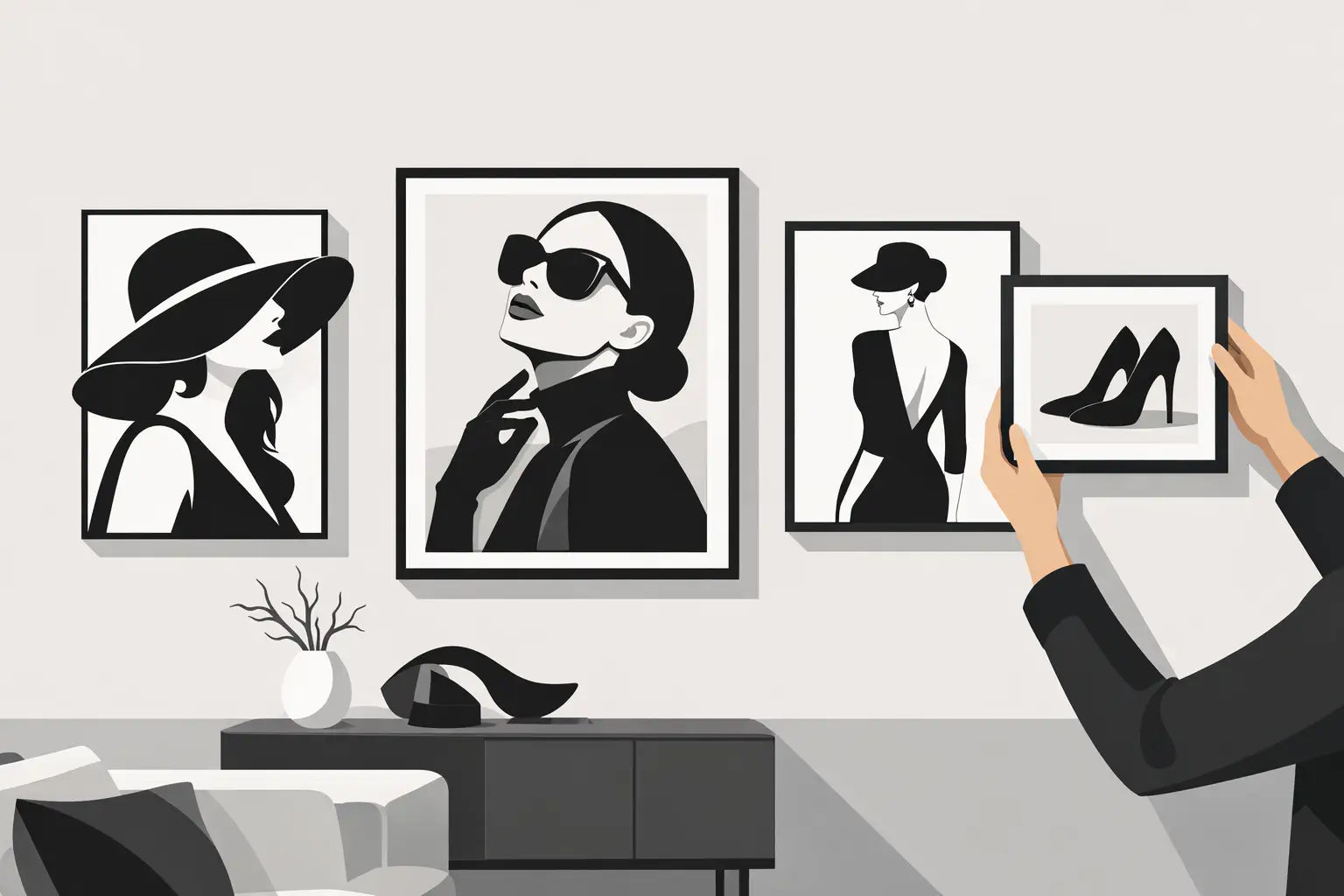 Black and White Fashion Wall Art That Fits