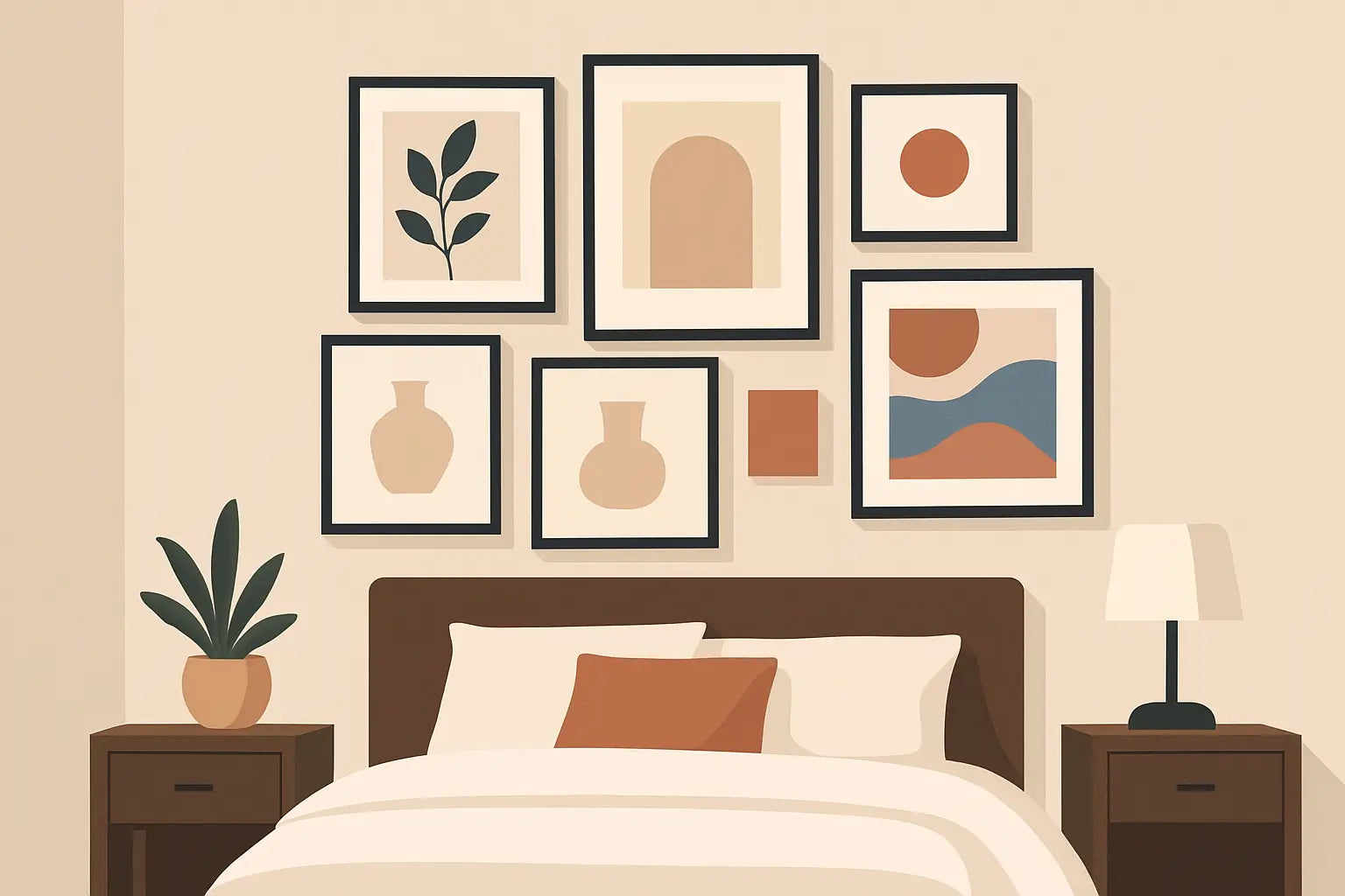 A Gallery Wall Set for Bedroom That Feels Intentional