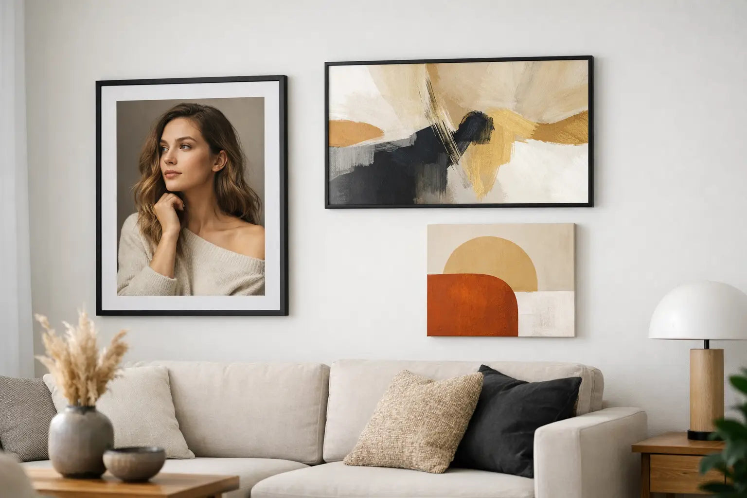How to Mix Portrait and Abstract Wall Art